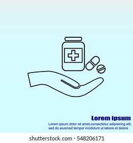 Medicine bottle icon