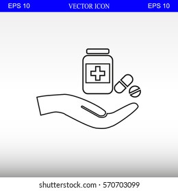 Medicine bottle icon