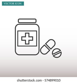 Medicine bottle icon
