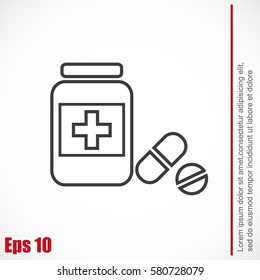 Medicine bottle icon