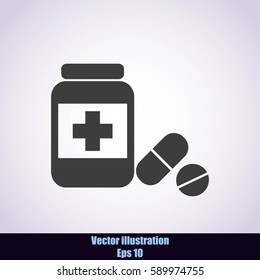 Medicine bottle icon