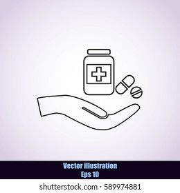 Medicine bottle icon