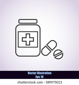 Medicine bottle icon