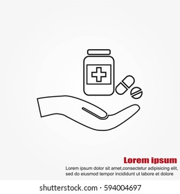 Medicine bottle icon