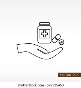 Medicine bottle icon