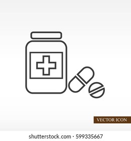 Medicine bottle icon