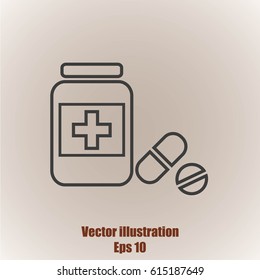 Medicine bottle icon