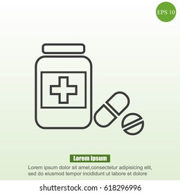 Medicine bottle icon
