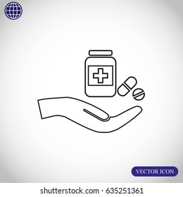 Medicine bottle icon