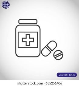 Medicine bottle icon