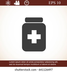 Medicine bottle icon
