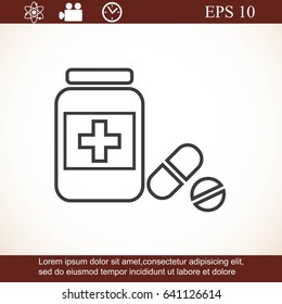 Medicine bottle icon