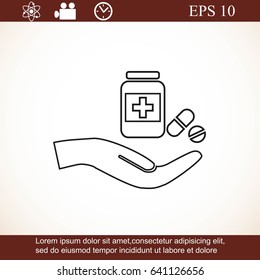 Medicine bottle icon
