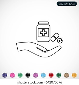 Medicine bottle icon