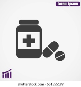 Medicine bottle icon