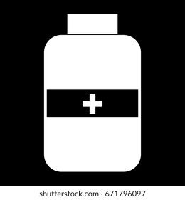 Medicine bottle icon .