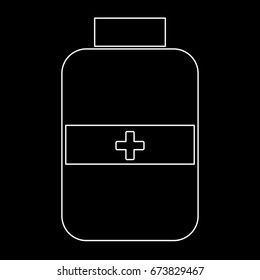 Medicine bottle icon .