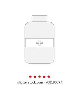 Medicine bottle  icon .