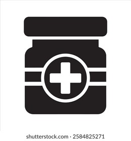 Medicine bottle icon a clean simple vector illustration