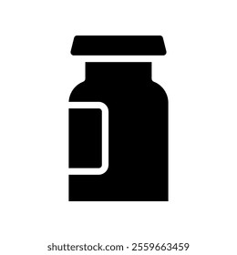 Medicine bottle icon. Concept of healthcare, pharmacy, and treatment.