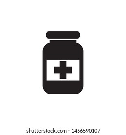 medicine bottle icon design template. Trendy style, vector eps 10