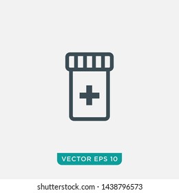 Medicine Bottle Icon Design, Vector EPS10