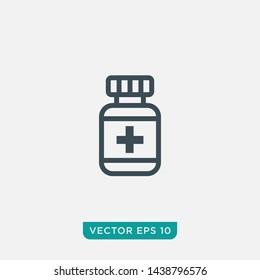 Medicine Bottle Icon Design, Vector EPS10