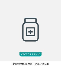 Medicine Bottle Icon Design, Vector EPS10