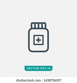 Medicine Bottle Icon Design, Vector EPS10