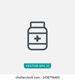 Medicine Bottle Icon Design, Vector EPS10