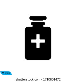 medicine bottle icon design vector illustration 