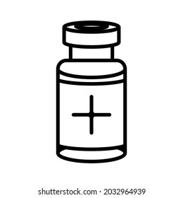 Medicine bottle icon design vector