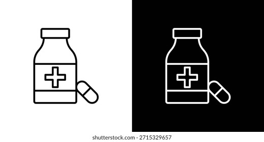 Medizinflasche Symbol editierbares Konzept. Bearbeitbare Vektorstrichsymbole