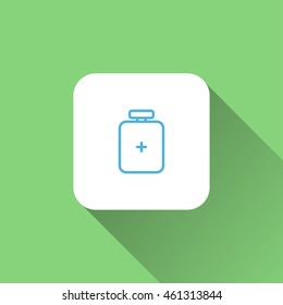 medicine bottle icon. flat design