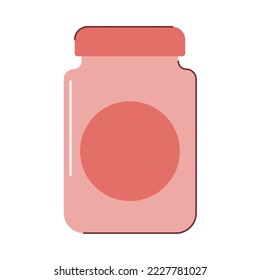 medicine bottle icon flat isolated