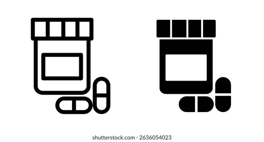 Medicine bottle icon illustration vector design template