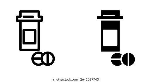 Medicine bottle icon illustration vector design template