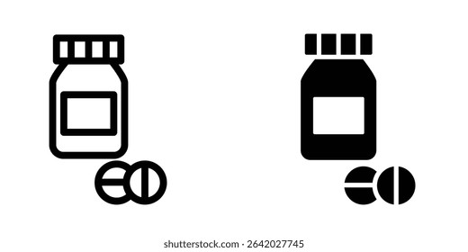 Medicine bottle icon illustration vector design template
