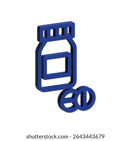 Medicine bottle icon illustration vector design template