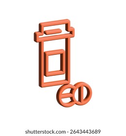 Medicine bottle icon illustration vector design template