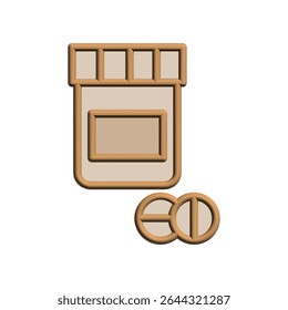 Medicine bottle icon illustration vector design template