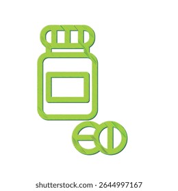 Medicine bottle icon illustration vector design template