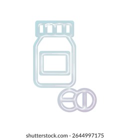 Medicine bottle icon illustration vector design template