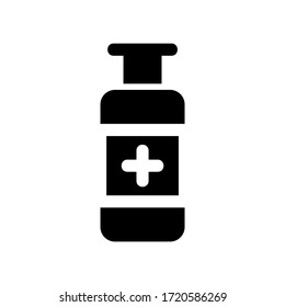 medicine bottle icon or logo isolated sign symbol vector illustration - high quality black style vector icons
