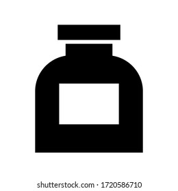medicine bottle icon or logo isolated sign symbol vector illustration - high quality black style vector icons
