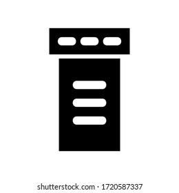 Icono de botella de medicina logotipo símbolo de signo aislado Ilustración vectorial de alta calidad estilo negro iconos vectoriales
