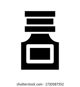 Icono de botella de medicina logotipo símbolo de signo aislado Ilustración vectorial de alta calidad estilo negro iconos vectoriales

