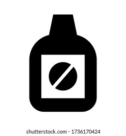 medicine bottle icon or logo isolated sign symbol vector illustration - high quality black style vector icons
