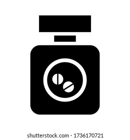 medicine bottle icon or logo isolated sign symbol vector illustration - high quality black style vector icons
