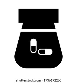 medicine bottle icon or logo isolated sign symbol vector illustration - high quality black style vector icons
